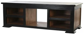 Comoda TV, neagra, din lemn de acacia, Serafina