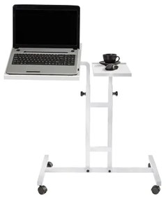 Măsuță ajustabilă GLEN 87x67 cm albă