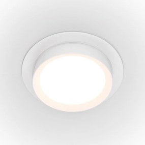Spot incastrabil design tehnic Loop alb
