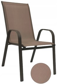 Set 4 bucati scaune de gradina TAVERNO maro/negru