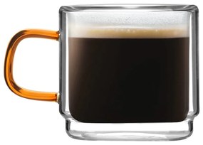 Căni 2 buc. pentru espresso din sticlă 80 ml Amber – Vialli Design