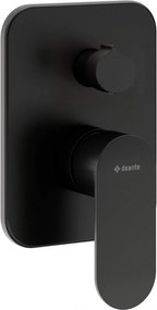 Baterie pentru dus, negru, cu comutator, pentru corp ingropat, Deante Alpinia Negru
