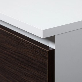 Dulap suspendat Wren II (Alb + wenge). 1069939