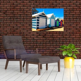 Tablou - Plaja Brighton, Melbourne, Australia (70x50 cm)