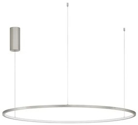 Lustra LED suspendata design modern circular TARQUIN D-100cm argintie