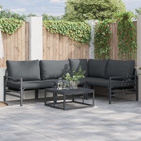 vidaXL Set de canapele pentru grădină 6 pcs Antracit Oţel