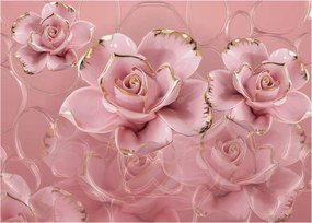 Tablou pe sticlă - Decor floral (70x50 cm)