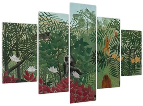 Tablou - Henri Rousseau, Tropical Forest with Monkeys, reproducere (150x105 cm)
