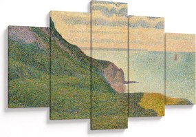 Tablou - Georges Seurat, Seascape at Port-en-Bessin, Normandy, reproducere (150x105 cm)