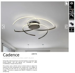 Lustra LED aplicata cu telecomanda Cadence