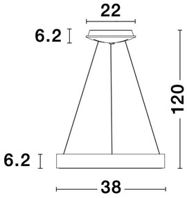 Lustra LED design modern circular RANDO THIN alb 3000K NVL-9453430