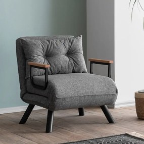 Fotoliu Extensibil Seda, Gri, 175 cm x 60 cm