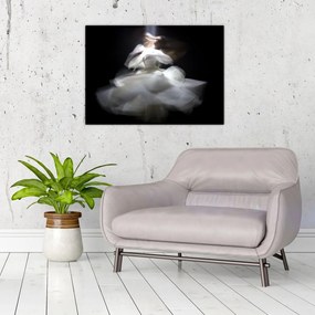 Tablou pe sticlă cu floare de lotus (70x50 cm)