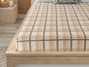 Cearsaf Cocolino microplus cu elastic PLAID 200x200 cm crem