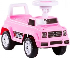 Masinuta cu Functie de Trotineta Fara Pedale Pentru Copii NOVOKIDS™ Speedy , Maxim 25 Kg, Cu Melodii si Sunete, Spatar de Protectie si Volan, ROZ