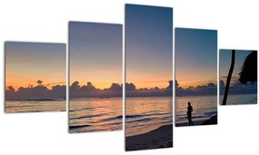 Tablou femeii pe plajă (125x70 cm), în 40 de alte dimensiuni noi
