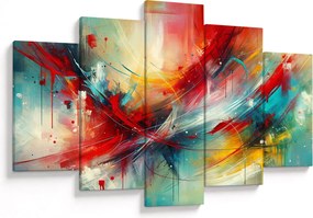 Tablou – Abstracție cu roșu (150x105 cm)