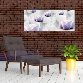 Tablou cu flori (120x50 cm)