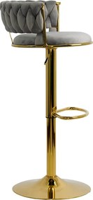Scaun Bar Catifea Gri ABS 118 - Modern, Elegant, Reglabil