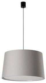 Lustra suspendata XL abajur textil 64cm WINDSOR negru, gri