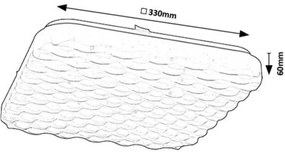 Plafonieră LED Rabalux 71150 ELDRICK LED/24W/230V 4000K 33x33 cm