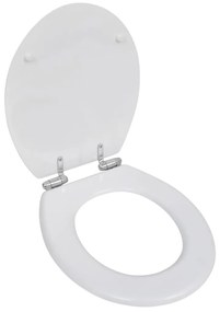 vidaXL Capac WC cu închidere silențioasă alb MDF design simplu