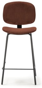 Scaune de bar burgundy 2 buc. (înălțime șezut 64 cm) Arus – Marckeric