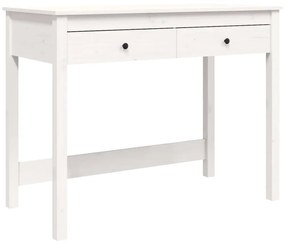 824644 vidaXL Birou cu sertare, alb, 100x50x78 cm, lemn masiv de pin