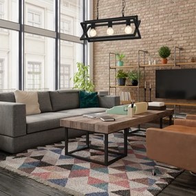 Lustră pe lanț ARNOLD 3xE27/60W/230V neagră