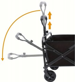 Cărucior de transport pliabil - premium 150 L Portocalie