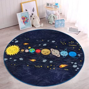 Covor pentru copii albastru închis ø 100 cm Comfort – Mila Home