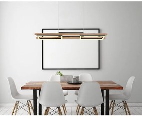 Lustra LED suspendata design modern ILLA negru, maro