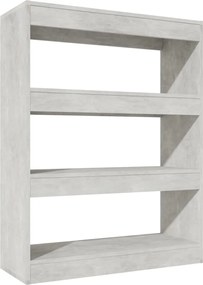 vidaXL Bibliotecă/Separator cameră gri beton 80x30x103cm lemn compozit