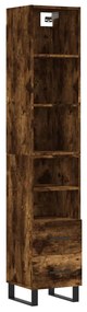3189794 vidaXL Dulap înalt, stejar fumuriu, 34,5x34x180 cm, lemn prelucrat