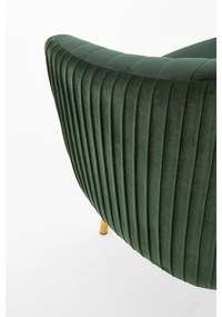 Fotoliu Crown, verde inchis / auriu