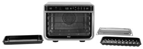 Cuptor multifunctional NINJA Foodi DT200EU, 2400W, 29L, 10in1, Timer, Convectie, Ecran tactil, Gatit uniform pe doua nivele, Inox/negru