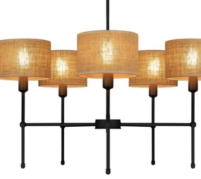 Candelabru pe tijă MADELA, 5 x E14/40W/230V, iută/negru