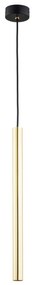 Pendul LED tubular design modern minimalist SICILIA negru/auriu