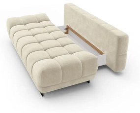 Canapea extensibilă cu 3 locuri și tapițerie de catifea Windsor &amp; Co Sofas Cirrus, bej