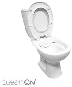 Set vas wc Clean On cu rezervor si capac Soft Close inclus, Cersanit, Arteco New