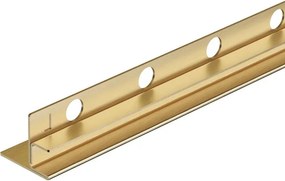 Profil inclinat stanga pentru sticla Balneo Floor Strips 170 cm finisaj auriu periat