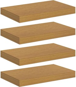 vidaXL Raft de perete 4 pcs Bej 40 x 23,5 x 4 cm Lemn compozit