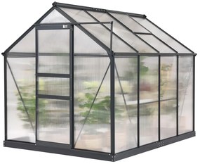 Seră de flori din aluminiu Azalia 1,9 x 2,5 m CoverTech antracit