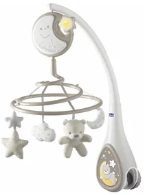 Carusel pentru pătuț cu sunete Chicco 3 în 1 NEXT2DREAMS 3xAA gri