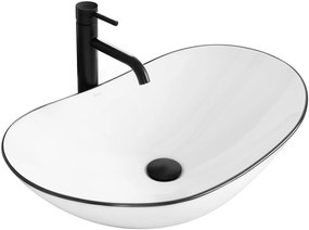 Lavoar Royal ceramica sanitara White /Black Edge – 62,5 cm