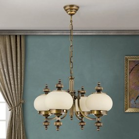 Lustra suspendata eleganta stil clasic Nostalgie 4L patina/ champagne