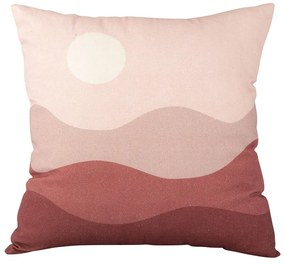 Pernă decorativă din bumbac PT LIVING Pink Sunset, 45 x 45 cm, roz-roșu