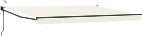 vidaXL Cort electric retractabil Crem 4 x 2 m