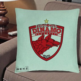 Perna Personalizata FC Dinamo Bucuresti 1948 Fotbal, 40x40 cm, Verde Menta, Husa Detasabila, Perna Inclusa, BEKZ®
