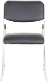 Scaun vizitator Eco, negru, 40x43x76 cm
